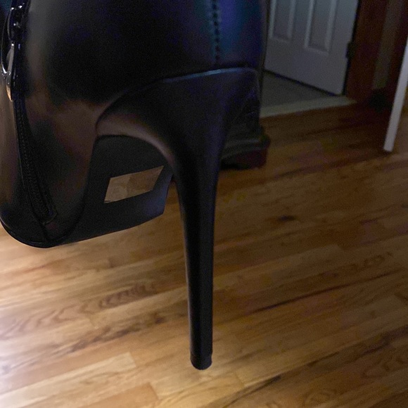 Black thigh high heel boots size 10 - Picture 6 of 6